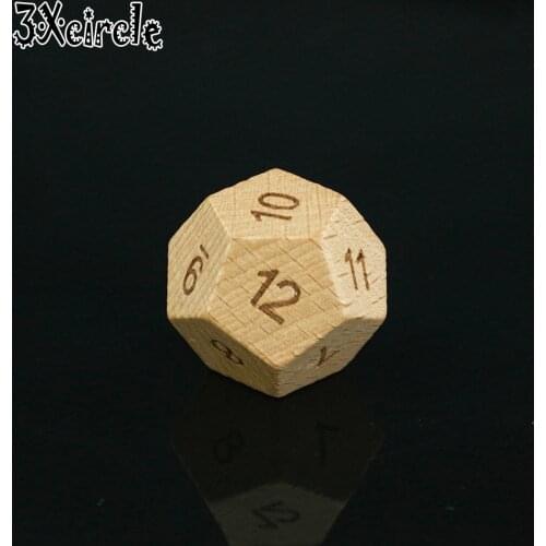 New Arrival Wood Polyhedron Digital Dice Toy ,for Party Kid Toys Board Game Entertainment Accessories