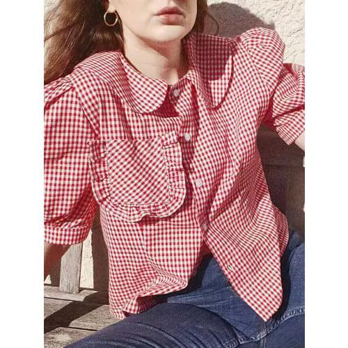 Elleest Women's Plaid Shirts