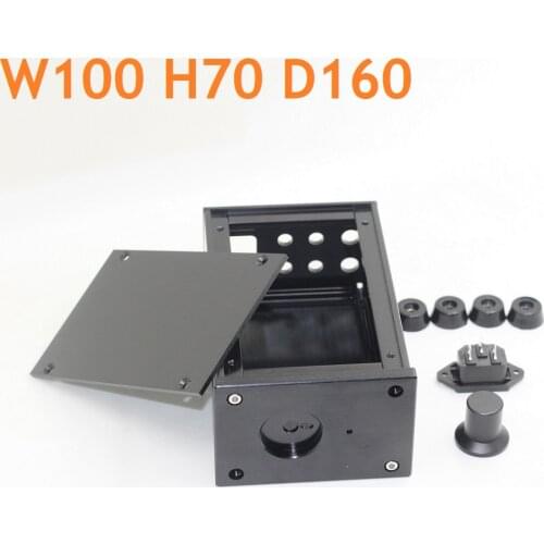 2021 Quality Design Mini Power Amplifier Chassis DIY Aluminum Preamplifier Case Amp DAC Decoding Enclosure W100 H70 D160