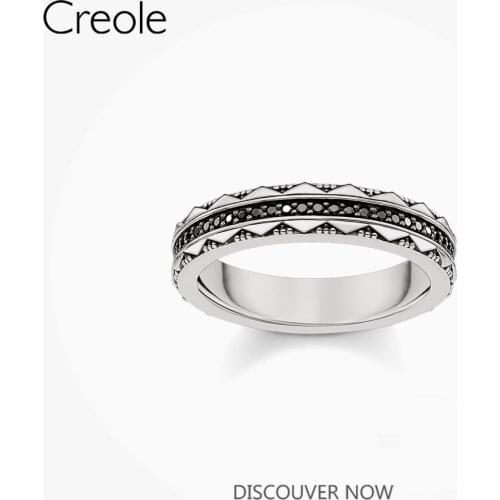 Ring Hieroglyphic Ornaments 925 Sterling Silver With Black Stones 2021 Brand New Fine Woman Jewelry Egyptian Bijoux Gift For Men