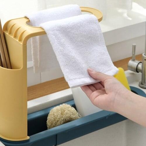 Multifunctional Sink Drain Rack Shelf Telescopic Basket Cup Bowl Sponge Spoon Chopsticks Holder Kitchen Bathroom Storage 37MF