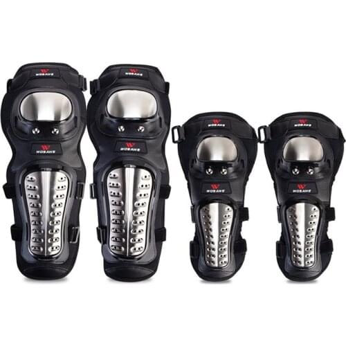 Stainless Steel anti-fall Motocross Knee Elbow Protector Motorcycle Racing Knee Guard knee pads elbow sports protective gear