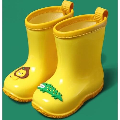 2021 Baby Boys Girls Rain Water Shoes Boot Covers Protect Cartoon Lion Crocodile Children Toddler Waterproof Boots Kids Non slip