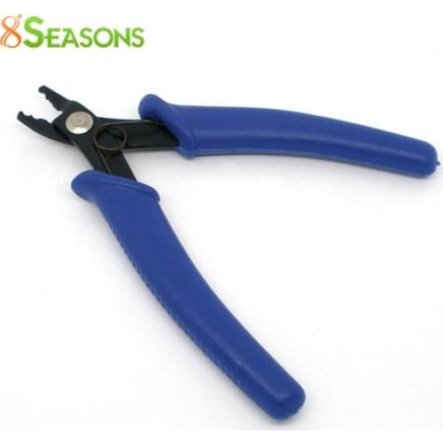 8SEASONS Jewelry Beading Bead Crimping Crimper Pliers For Jewelry DIY Tool Blue Cover Charms Accessories DIY 13cm (B06365)