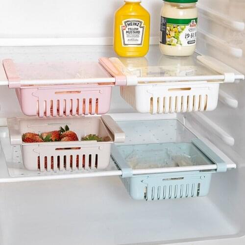 Storage Fridge Organizer Plastic Container Floating Shelf Kitchen Home Organization and Basket Pantry Box Bins Refrigerator Rack