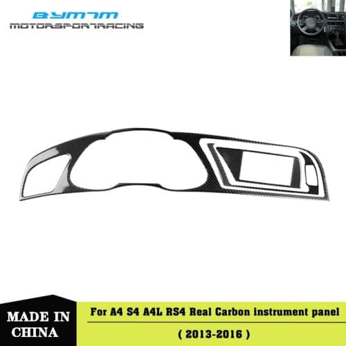 Carbon fiber Instrument Panel Cluster Meter Dashboard Trim for AUDI A4 S4 RS4
