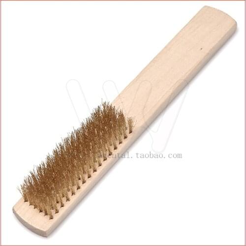 Dental cleaning brush Copper wire brush with wooden handle Dental cleaning brush