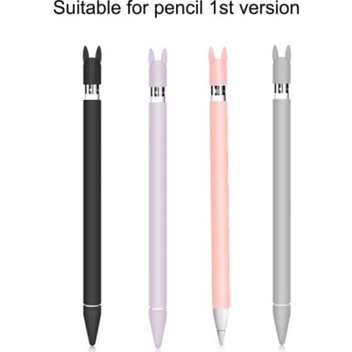 Rabbit Ear Anti-scroll Silicone Protective Case Nib Cover for i-Pad Pencil 1st