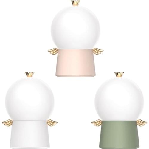 Guardian Angel LED Projector Night Light with Music Box Rotation Starry Sky Lamp for Bedroom Nursery Kids Room Decorate