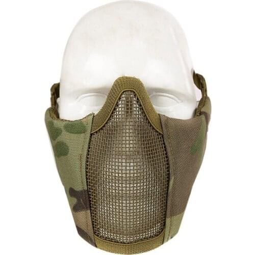 Tactical Half Face Mask Foldable Military Face Protective Breathable Mesh Outdoor Sports Shooting Hunting Cycling Face Mask