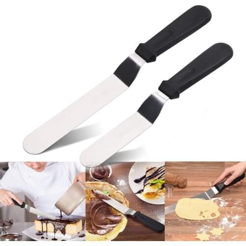 Teyaao Stainless Steel Butter Cake Cream Knife Spatula For Cake Smoother Icing Frosting Spreader Cake Kitchen Decorating Tools
