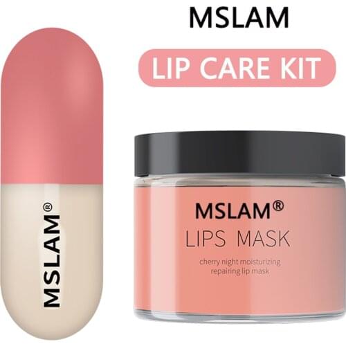 MSLAM Lip Care - Repairs And Nourishes Lips With Honey. Collagen Moisturizing Lip Cream Sleeping Night Lip Mask