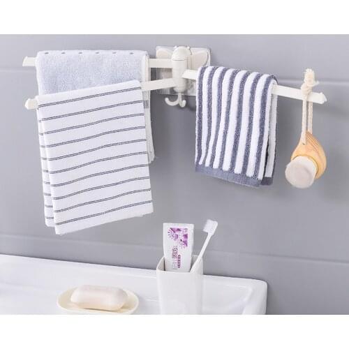 Bathroom towel bar rotating towel rack kitchen wall mounted towel