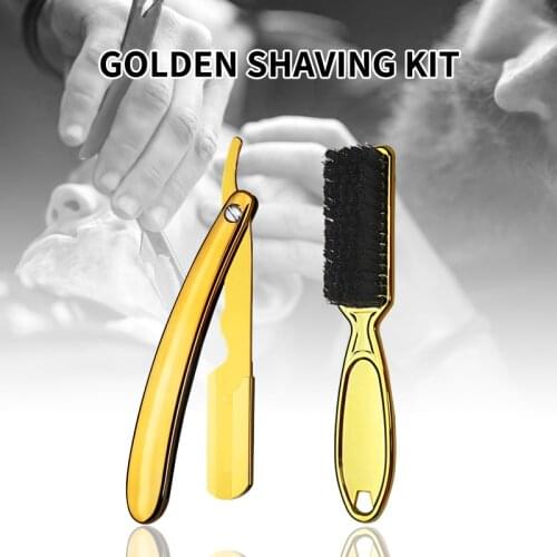 High Quality Golden Razor Handle Shaving Barber Straight Razors For MenS Beard Cutting Shaving Razor Holder