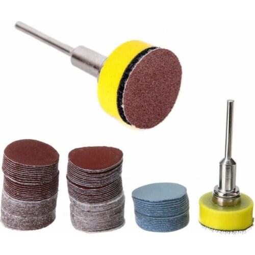 High-quality sand disc + 1 inch abrasive hook and ring liner + 1/8 inch tool holder set for polishing 100 tools of 25mm