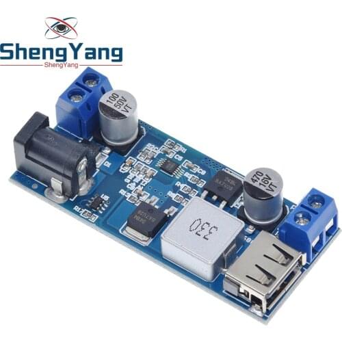 Replace LM2596S DC-DC 24V/12V To 5V 5A Step Down Power Supply Buck Converter Adjustable USB Step-down Charging Module For Phone