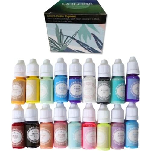 18 Colors Crystal Epoxy Pigment UV Resin Dye DIY Jewelry Art Crafts Colorant Set