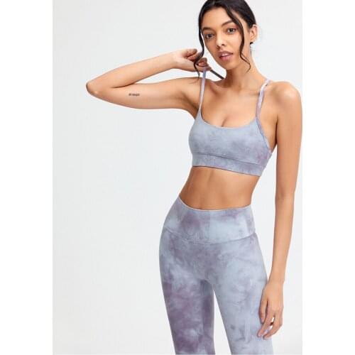 2 Piece Women Sport Yoga Suit High Waist Bra+Leggings Nudity Tie Dye Yoga Sets Women Gym Clothes Fitness Sportswear Tracksuit