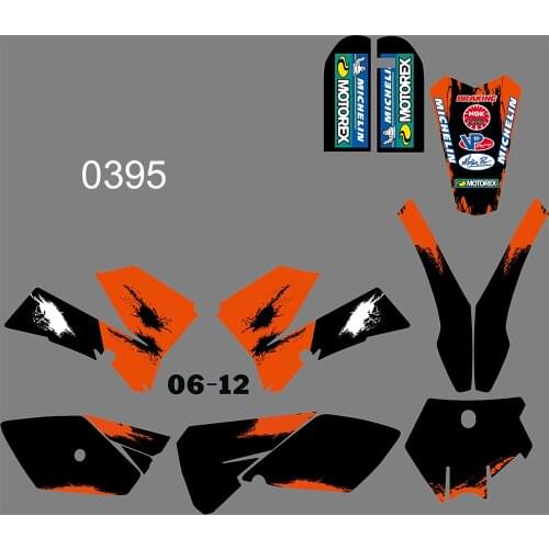 3M 0395 Motorcycle Team Graphic & Backgrounds Decal Stiker Kits for KTM SX85 2006 2007 2008 2009 2010 2011 2012