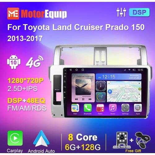 WiFi 4G DSP Android 10 For Toyota Land Cruiser Prado 150 2013-2017 Video Car Radio Stereo Navigation GPS Multimedia DVD Player