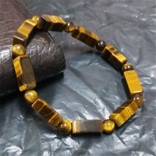 6 - 20 mm Natural Tiger Eye Volcanic Lava Stone Square Round Beads For Bracelet Fashion Jewelry Making Men Women Bracelets Gifts