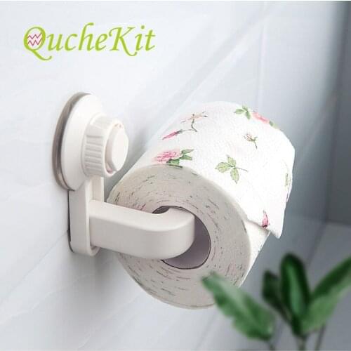 Toilet Paper Holders Wall Mounted Hanging Roll Paper Shelf Bathroom Tissue Box Storage Rack Suction Cup Rack Towel Accessories