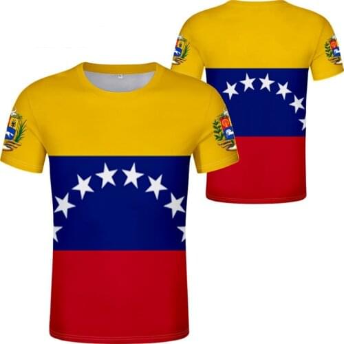 VENEZUELA man youth diy free custom name number photo ven t shirt nation flag ve venezuelan spanish country college boy clothing