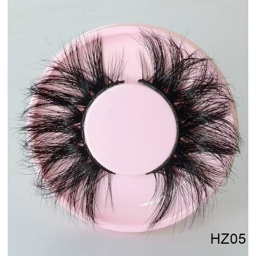 HZJY 25 mm dramatic 3d mink eyelashes with custom eyelash packaging boxes
