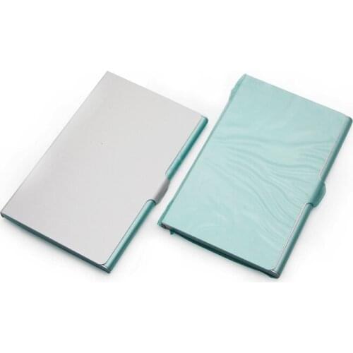 Hot Silver Pocket Business Name Credit ID Card Holder Metal Aluminum Box Cover Case Promo Gift