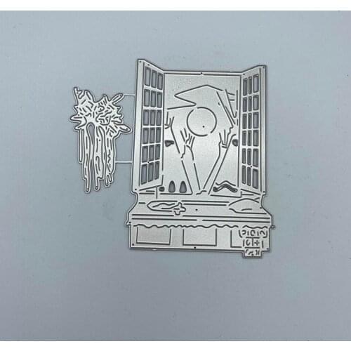 Window sill and clouds Metal Cutting Dies Stencils for DIY Scrapbooking photo album Decorative Embossing DIY Paper Cards