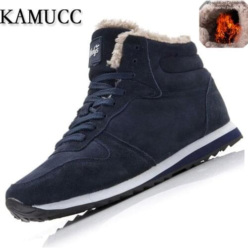 Men boots Mens Winter Shoes Fashion Snow Boots Shoes Plus Size Winter Sneakers Ankle Men Shoes Winter Boots Black Blue Footwear