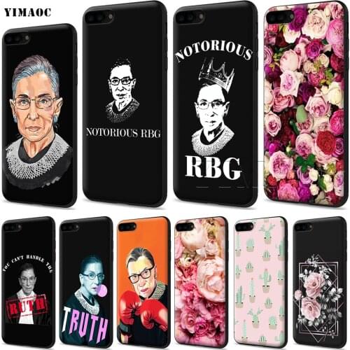 YIMAOC Ruth Bader Ginsburg Soft Case for Apple iPhone SE 2020 5 5s 6 6s 7 8 Plus XR X Xs 11 12 Pro Max 12 mini