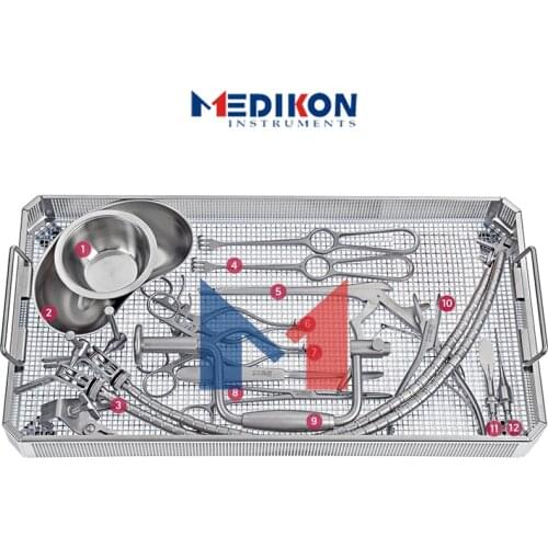 WFNS Cranial neurosurgery spine spinal surgery instruments tools Set Tray craniotomy cranio maxillofacial neuro surgical scissor