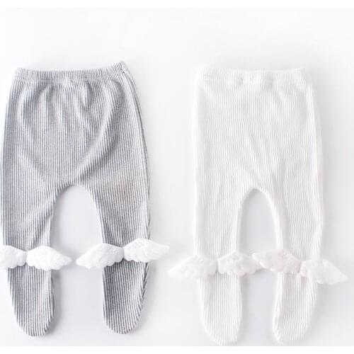 Adorable newborn baby pantyhose cartoon angel wing design infant baby tights toddler stocking for boy/girls leggings Xmas gift