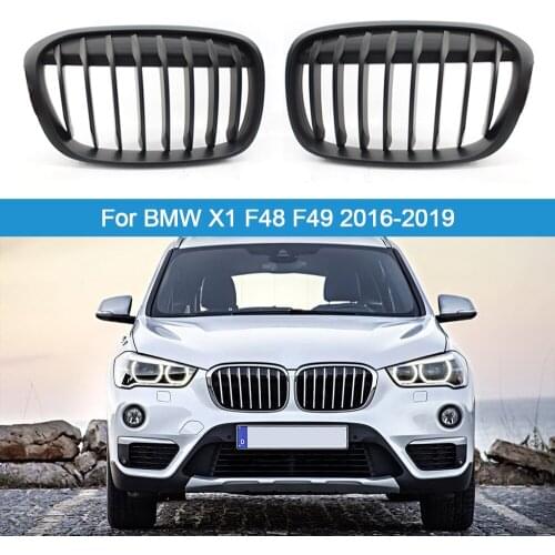 Pair Car Front Bumper Hood Kidney Grilles Grill Replacement For BMW X1 F48 F49 2016-2019 Car Accessories 51117383363 51117383364
