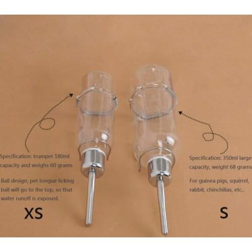 Pet Dogs Cats Self Transparent Water Bottle Drinking Hanging Fountain No Drip Water Feeder G