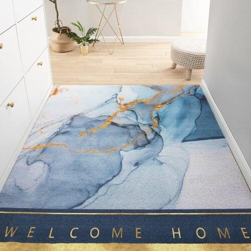 Durable Marble Pattern Front Door Mat Indoor Outdoor Rug Entryway Rubber Shoe Scraper Inside Outside High Traffic Large Carpet