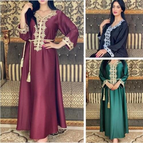 Ramadan Eid Abaya Dubai Kaftan Turkey Caftan Muslim Hijab Dress Women Party Gown Islamic Clothing Moroccan Jilbab Arabic Robe