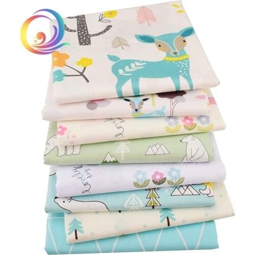 Haisen,Cartoon Printed Twill Cotton Fabric,DIY Quilting Sewing For Baby&Children Sheet,Pillow,Cushion,Toys Material,Half Meter