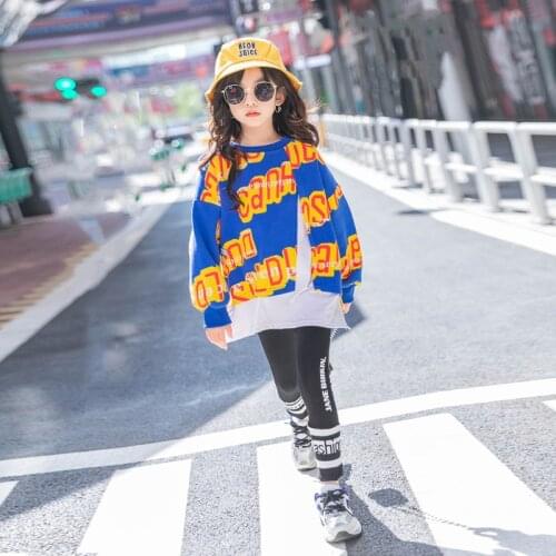 Girls' Hoodies Sweatshirts Babys Kids Outwear 2021 Sweet Spring Autumn Top Teenagers Pullover Formal Sport Cotton Childrens Cl