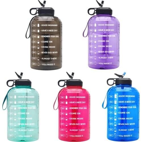 3.78L Outdoor Large Capacity Water Bottle Outdoor Fitness Sports Bottle Portable Climbing Bicycle Water Bottles With Time Marker