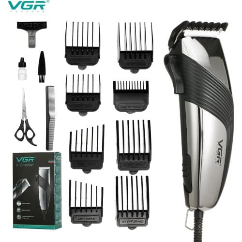 VGR Wired Hair Clipper Electric Clipper Household Hair Clipper Shaving Salon Plug-in Electric Hair Clipper Set V-121