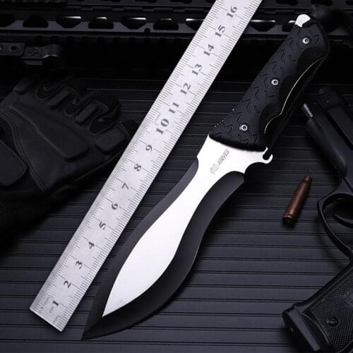 Outdoor Adventure Tactics Self Defense Military Knife Straight Knife Survival In The Wilderness and Rescue EDC Knife