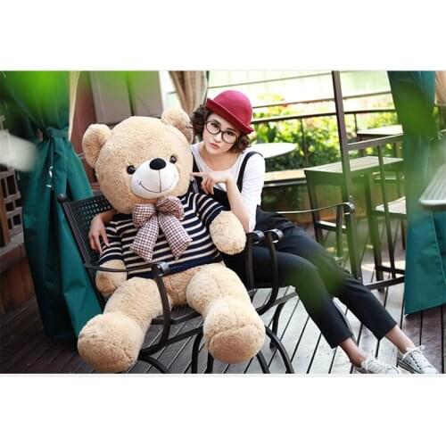 High quality goods large 160cm bear in coat plush toy ,soft hugging pillow.birthday gift d1129