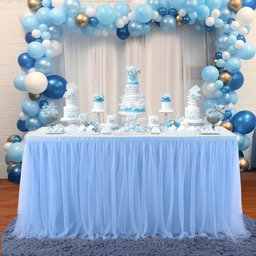 Hot 6/9/14Ft Tulle Table Skirt Wonderland Table Tutu Skirting Wedding Birthday Baby Shower Home Banquet Party Decor