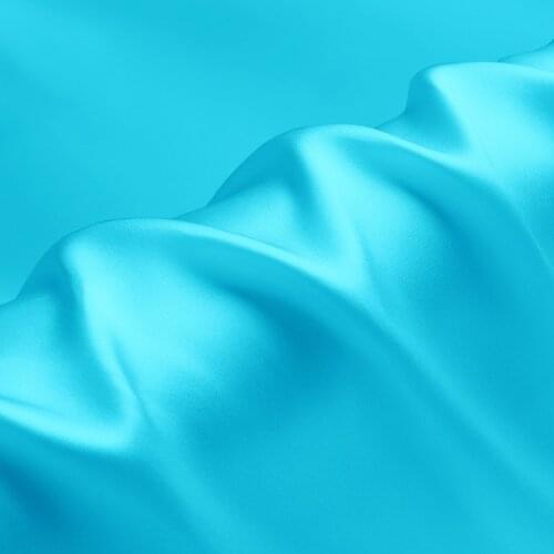 100% silk fabric 16 19 22m/m thick 45"( 114cm )width river blue pure satin charmeuse luxury DIY clothes bedding silk fabric