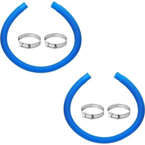 3/2/1 Packs Replacement Hoses Above Ground Pools Pump 59” Long Filter Bundled With 6 Metal Clamps Accessory Swimming Pool Tools