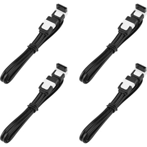 4pcs 49cm HDD SSD SATA 3.0 III 6Gb/s Serial Port Hard Disk Drive Data Cables Wires for SSD Mechanical Hard Disk Cord line
