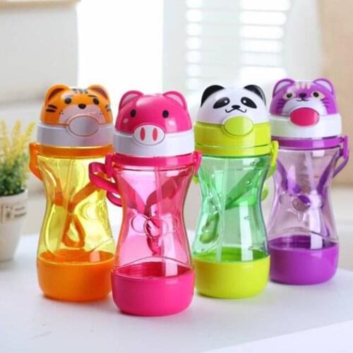 450ML Baby Cartoon Drink Water Straw Cup Kids Cute Juice Training Bottle Cups Infant Children Learn Drinking Bottles TY0566