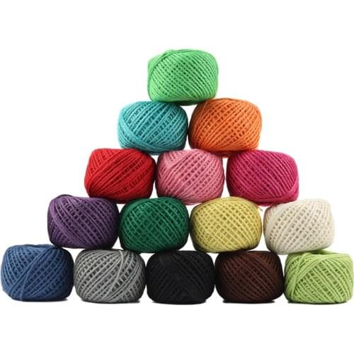 50m/roll Natural Hemp Rope DIY Hang Tag Jute Cords Wedding Party Home Fabric Woven Decorative Gift Packing Handmade Accessory